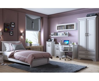 Кровать 90, TIFFANY, цвет вудлайн кремовый