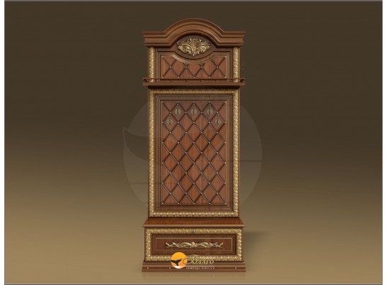 Прихожая Б11.2-1 (декор "ПАВЛИН") Орех/патина золото в Ростове-на-Дону