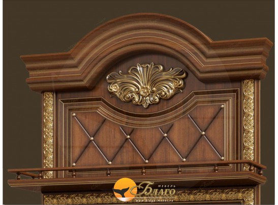 Прихожая Б11.2-1 (декор "ПАВЛИН") Орех/патина золото в Ростове-на-Дону