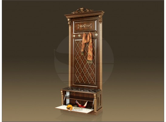 Прихожая Б11.2-6 (Декор "Овал") Орех/патина золото в Ростове-на-Дону