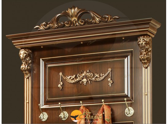 Прихожая Б11.2-6 (Декор "Овал") Орех/патина золото в Ростове-на-Дону