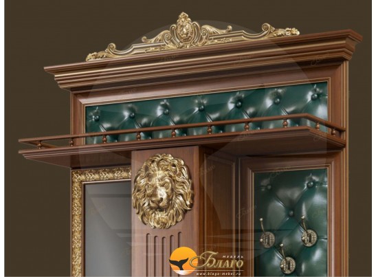 Прихожая Б11.4-3 Орех/патина золото/изумруд в Ростове-на-Дону