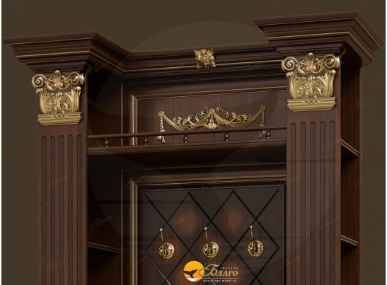 Прихожая Б11.4-10 с капителяти Орех/патина золото в Ростове-на-Дону