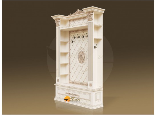 Прихожая Б11.4-11 с капителями (фасад МДФ) Карамель/патина золото в Ростове-на-Дону