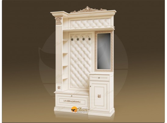 Прихожая Б11.4-14 (каретная стяжка) Карамель/патина золото/бежевый в Ростове-на-Дону