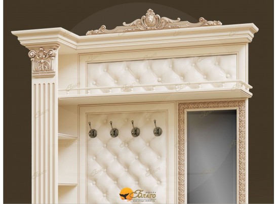 Прихожая Б11.4-14 (каретная стяжка) Карамель/патина золото/бежевый в Ростове-на-Дону