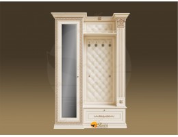 Прихожая Б11.4-15 (каретная стяжка) Карамель/патина золото