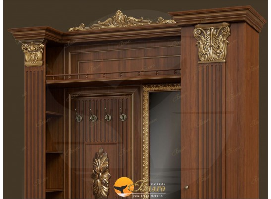 Прихожая Б11.4-17 (декор ЦД-24) Орех/патина золото в Ростове-на-Дону