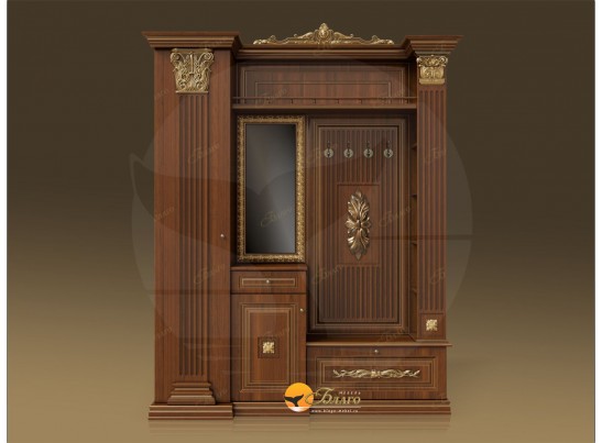 Прихожая Б11.4-17 (декор ЦД-24) Орех/патина золото в Ростове-на-Дону