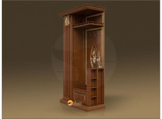 Прихожая Б11.5-2 (декор "ЦД-24) Орех/патина золото в Ростове-на-Дону