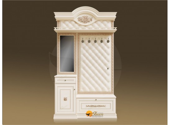 Прихожая Б11.5-4 (каретная стяжка) Карамель/патина золото/бежевый в Ростове-на-Дону