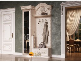 Прихожая Б11.5-5 (декор ЛЕВ) Карамель/патина золото