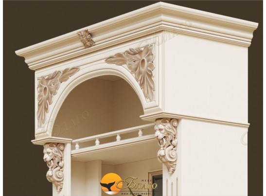 Прихожая Б11.8-1 с зеркалом Карамель/патина золото в Ростове-на-Дону