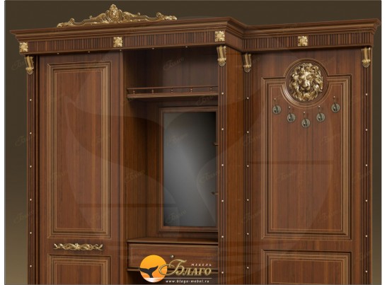 Прихожая-купе Б11.6-3 Орех/патина золото в Ростове-на-Дону