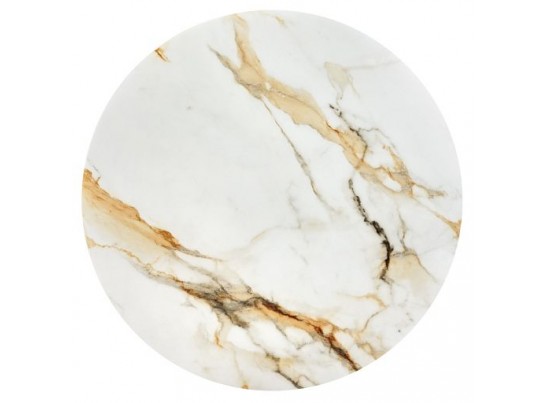 Стол Aura D110, керамогранит Calacatte gold (глянец), белый Стол Aura D110, керамогранит Calacatte gold (глянец), белый