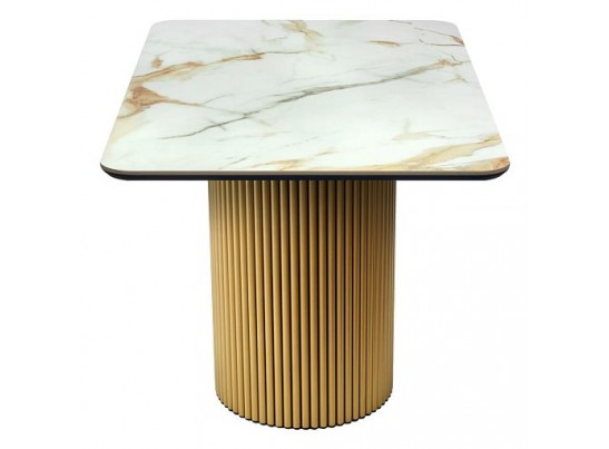 Стол Festa 140x85x77см, керамогранит Calacatte gold (глянец), золото Стол Festa 140x85x77см, керамогранит Calacatte gold (глянец), золото