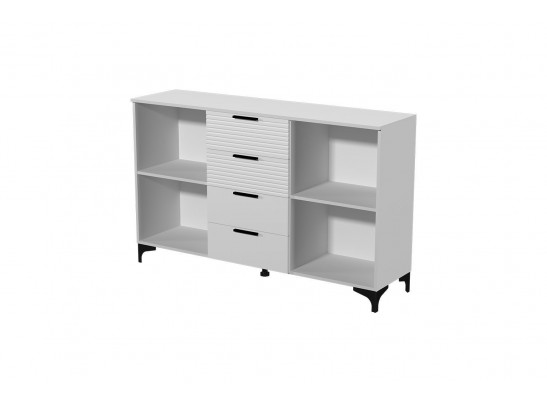 Брента - Комод - 4 ящика, 2 двери - белый в Ростове-на-Дону