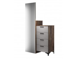 Брента - Комод с зеркалом - Жемчуг