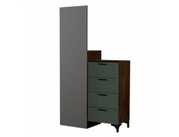 Брента - Комод с зеркалом - оливковый