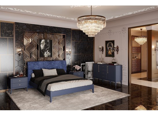Спальня «Джали» лак темный лазурный в Ростове-на-Дону