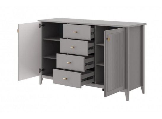 Никеа (антрацит) - Комод 4 ящика 2 двери в Ростове-на-Дону