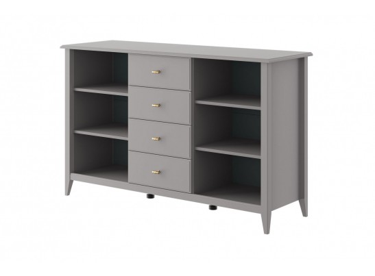 Никеа (антрацит) - Комод 4 ящика 2 двери в Ростове-на-Дону