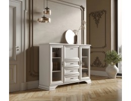 Тумба-витрина Белый S320-KOM2W3S1B KENTAKI Тумба-витрина Белый S320-KOM2W3S1B KENTAKI
