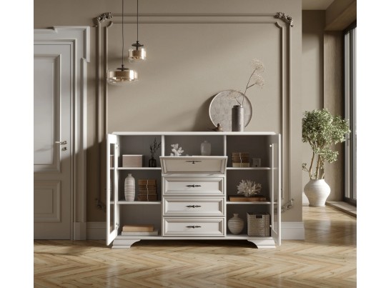 Тумба-витрина S320-KOM2W3S1B KENTAKI