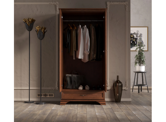 Шкаф для одежды KENTAKI каштан