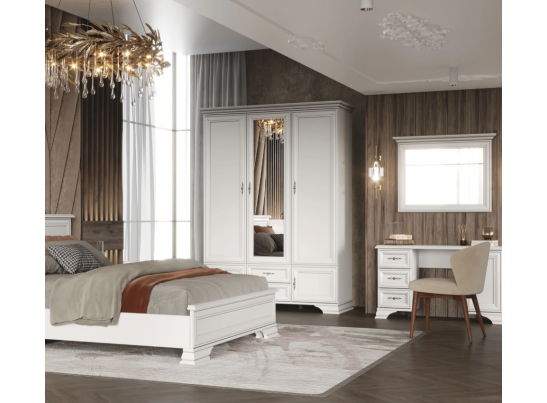 Шкаф с зеркалом KENTAKI белый