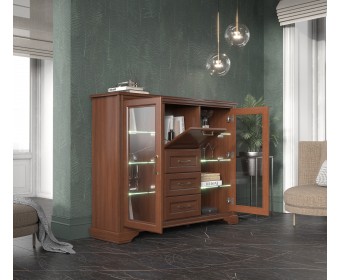 Тумба с подсветкой Стилиус орех донской KOM2W1B3S