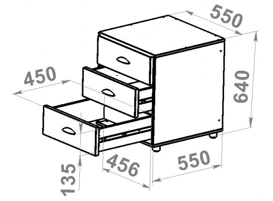 Тумба с ящиками Modul 4 в Ростове-на-Дону