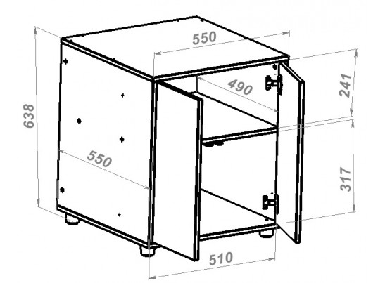 Тумба с дверцами Modul 9 в Ростове-на-Дону