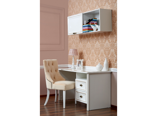 Полка навесная НАТАЛИ, белый глянец