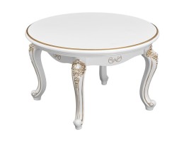 Стол журнальный круглый НАТАЛИ, белый глянец
