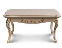 Стол журнальный прямоугольный Мона Лиза (крем глянец)