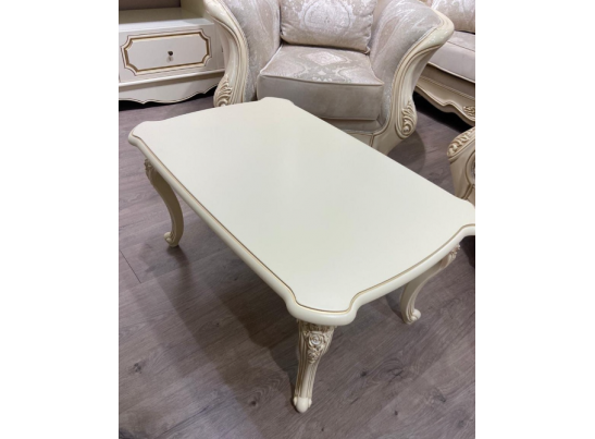 Стол журнальный прямоугольный Мона Лиза (крем глянец)