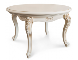 Стол журнальный круглый Мона Лиза (крем глянец)