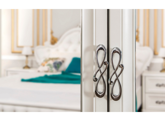 Мишель стеллаж для шкафа правый, белый матовый