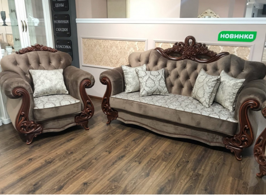 Диван Афина с раскладным механизмом, декор караваджо в Ростове-на-Дону