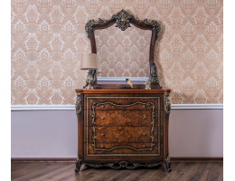 Комод  4-е ящика Джоконда, корень дуба глянец