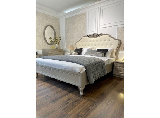 Кровать МОККО 1,8 серый камень