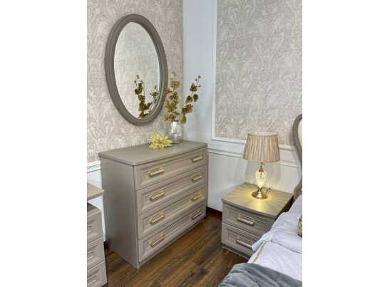 Комод - 4 ящика МОККО, серый камень