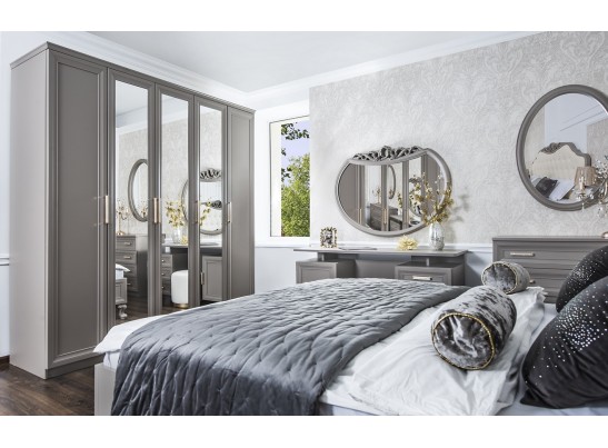 Спальня МОККО 5-ств 1,8 серый камень
