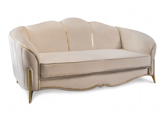 Диван Лара 3х местный, бежевый золото в Ростове-на-Дону
