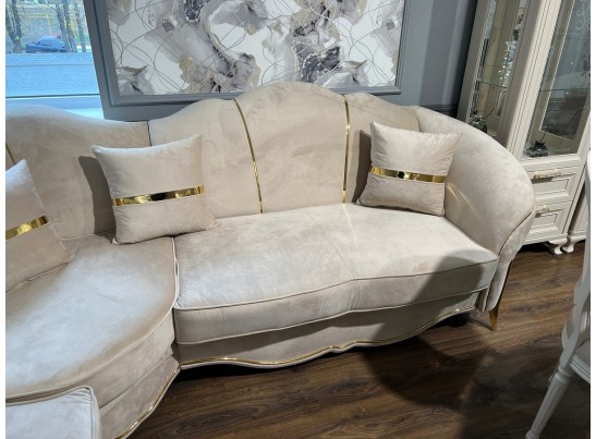 Диван Лара угловой 3-У-2, бежевый золото в Ростове-на-Дону