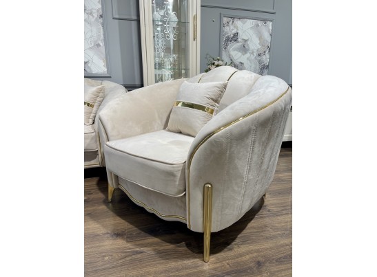 Кресло Лара, бежевый золото в Ростове-на-Дону