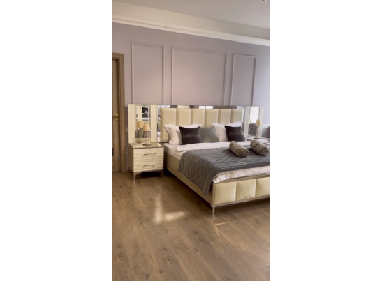 Спальня "Gravita" 4-х ств. шкаф с зеркалами, Белый глянец в Ростове-на-Дону