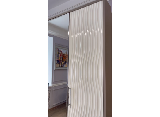 Спальня "Gravita" 4-х ств. шкаф с зеркалами, Белый глянец в Ростове-на-Дону