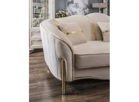 Раскладной Диван Лара 2х местный, бежевый золото в Ростове-на-Дону